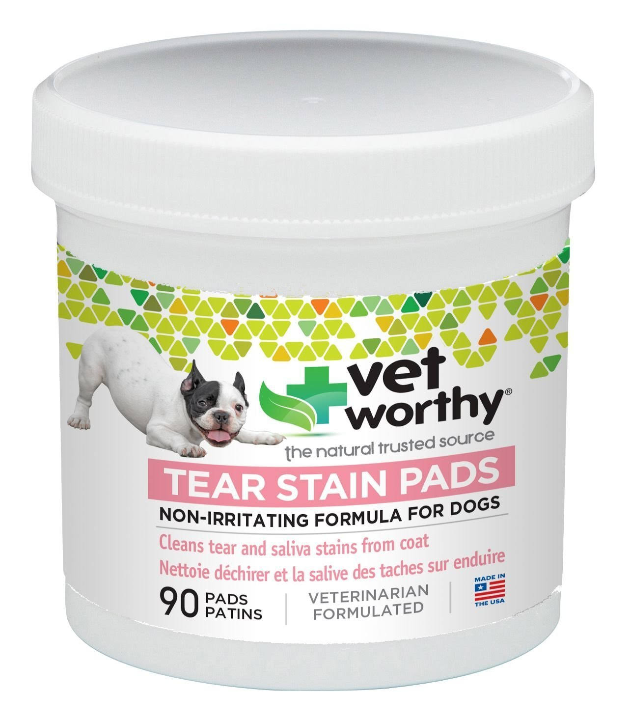 Vet Worthy for Dogs Tear Stain Pads - 90ct