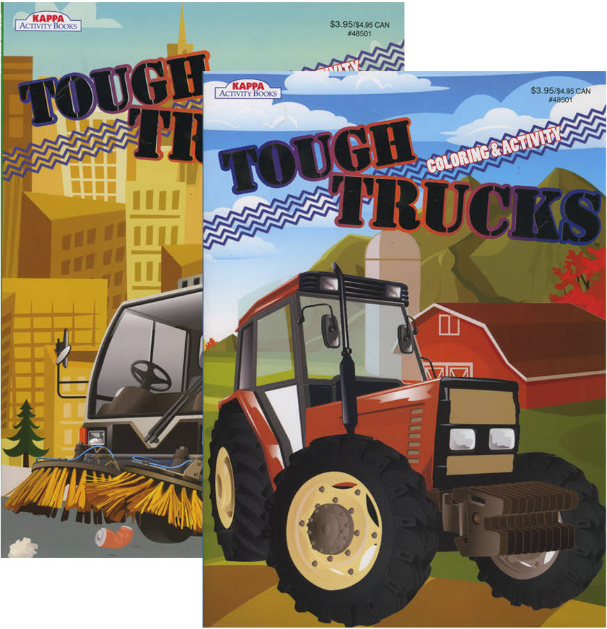 Tough Trucks Foil & Embossed Coloring & Activity Book