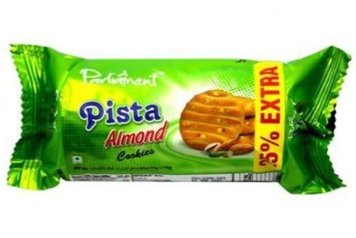 Parliament Pista Almond Cookies - 75 Grams - Mayuri Foods - Delivered by Mercato