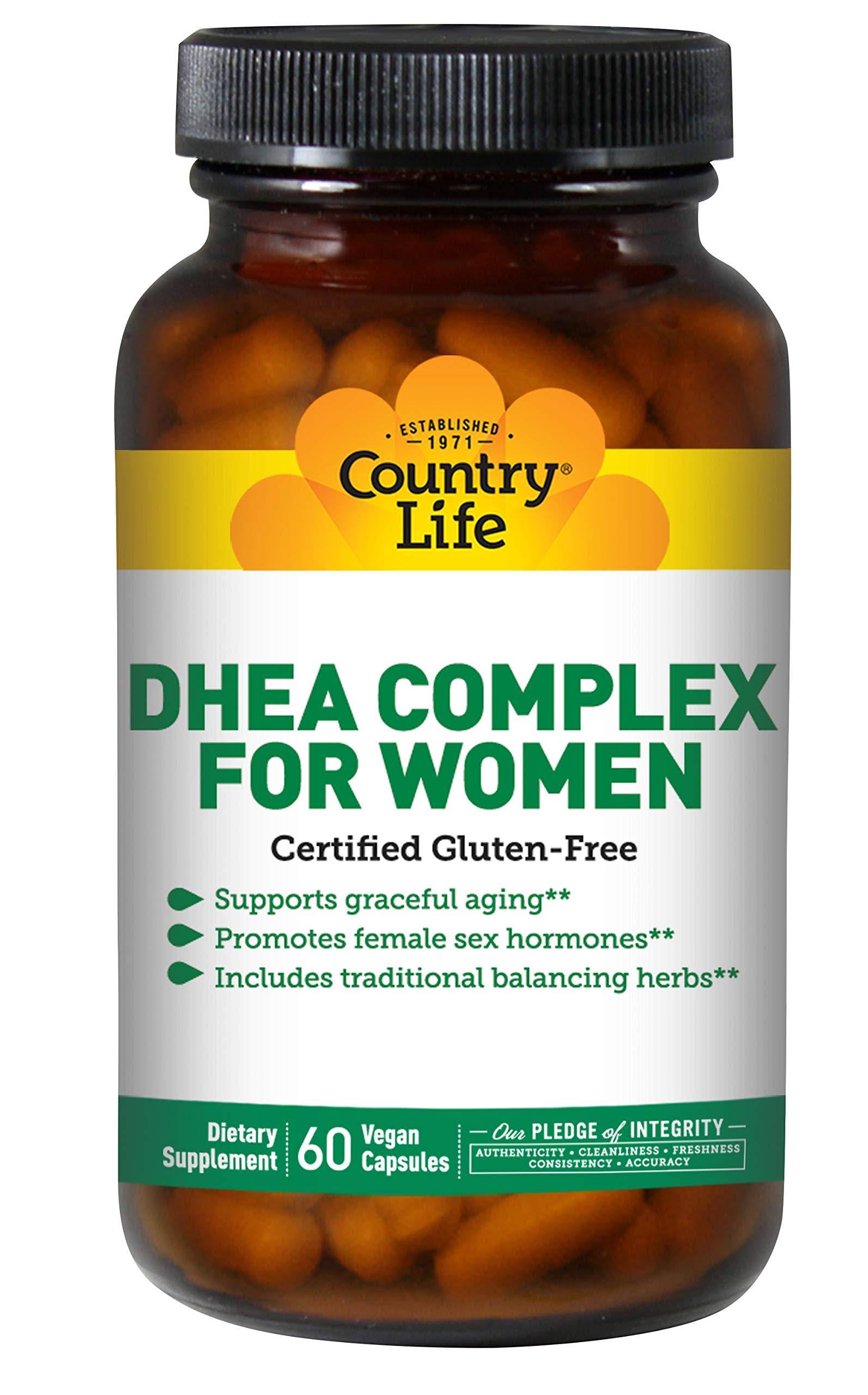 Country Life Dhea Complex For Women - 60 Vegan Capsules