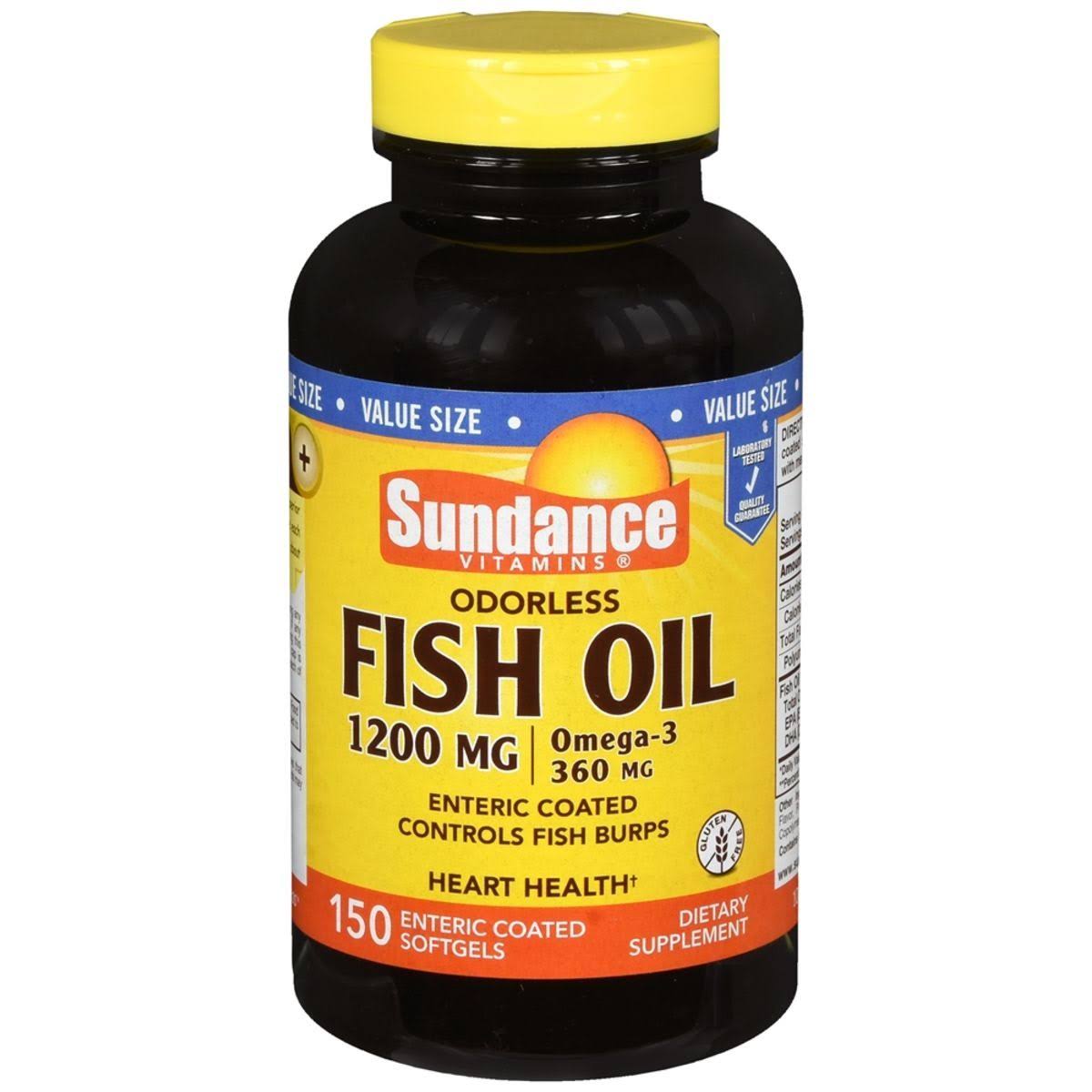 Sundance Omega-3 Odorless Fish Oil Supplement - 150ct
