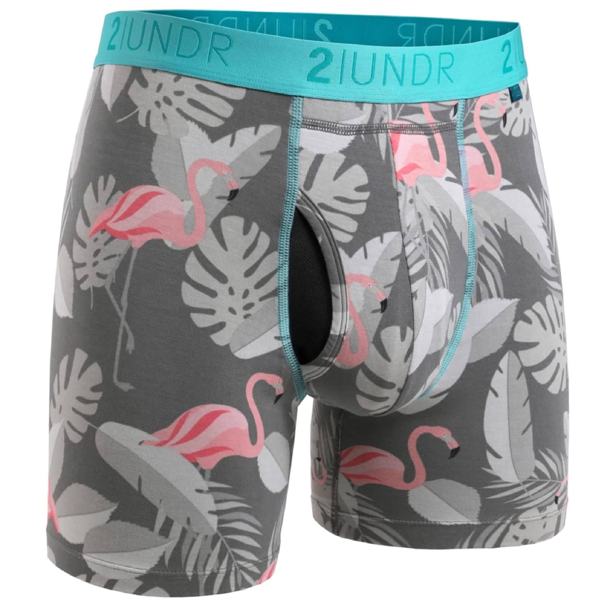 2UNDR Men's Swing Shift Boxer Brief - Flamingo 2XL