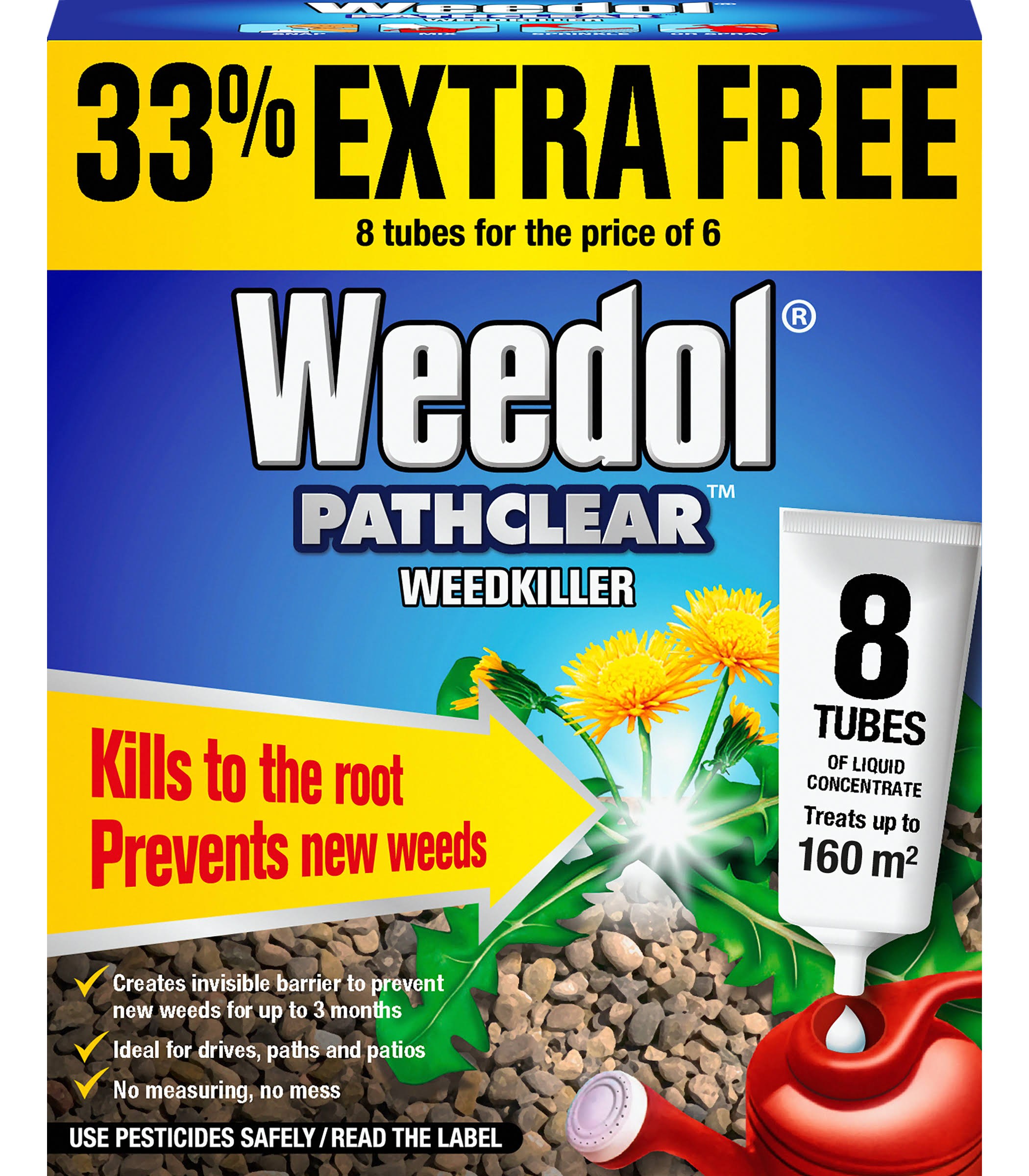 Weedol Pathclear Weedkiller - 8 Tubes, 18ml
