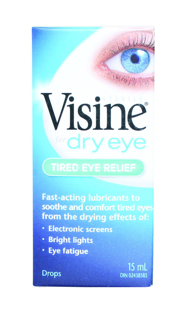 Visine Dry Eye Tired Eye Relief Eye Drops - 15ml