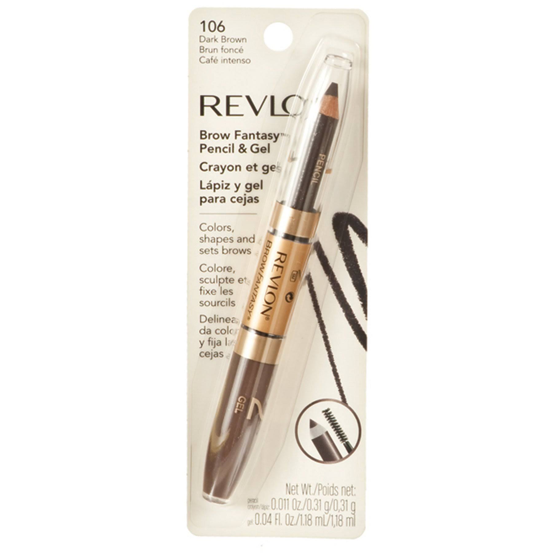 Revlon Brow Fantasy Pencil & Gel - 106 Dark Brown