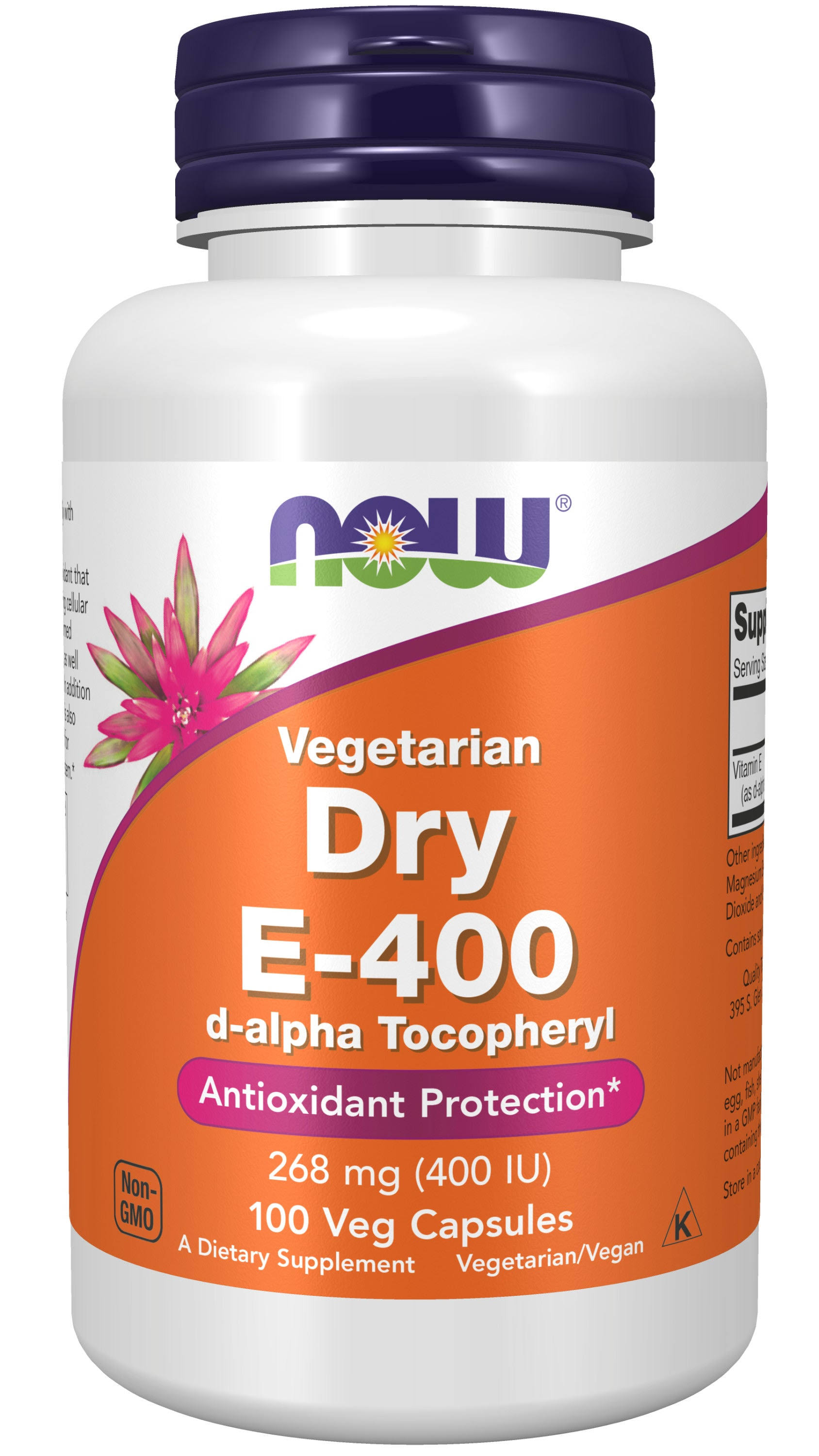 Now Foods Dry E-400 Antioxidant Protection - 100 Veg Capsules