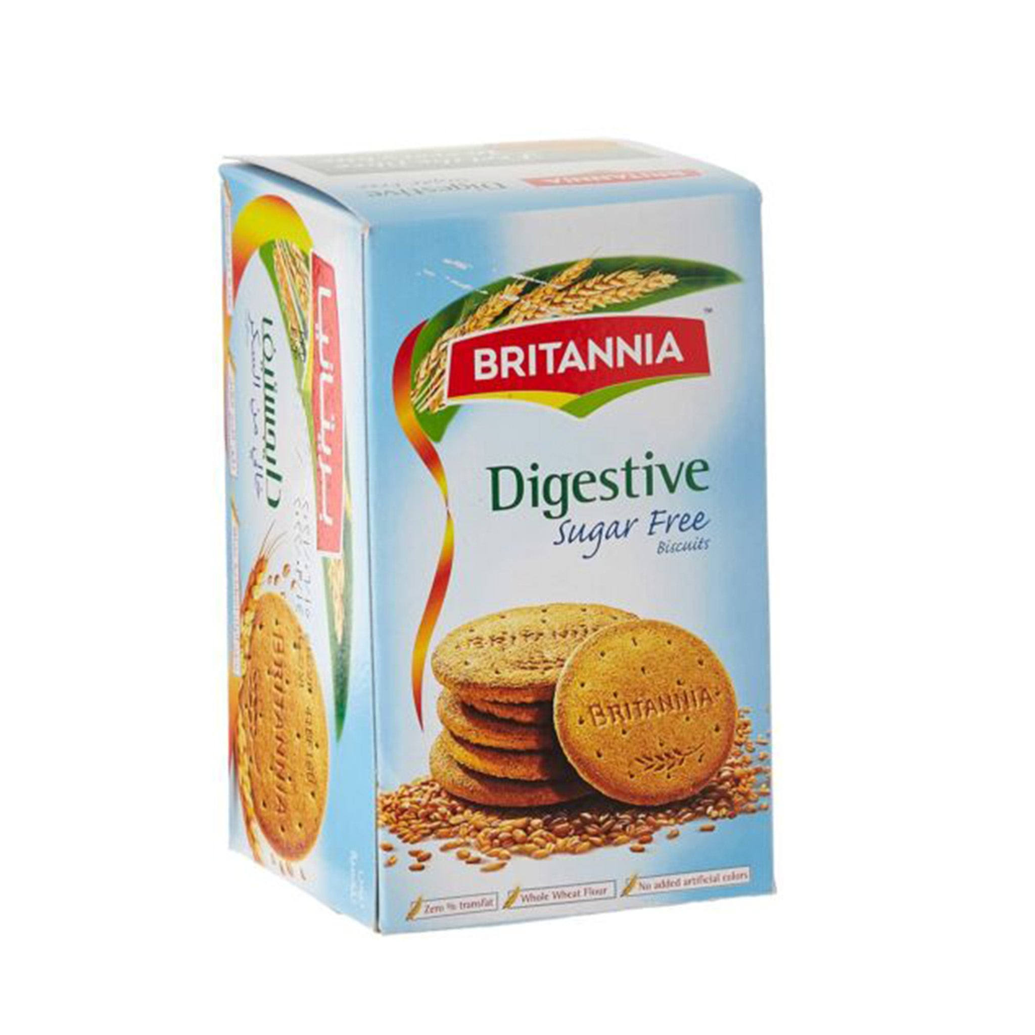 BRITANNIA Digestive Sugar Free Biscuits 12.34oz (350g) - Whole Wheat F