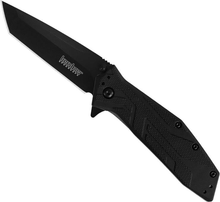 Kershaw Brawler Folding Pocket Knife - Stainless Steel, Black