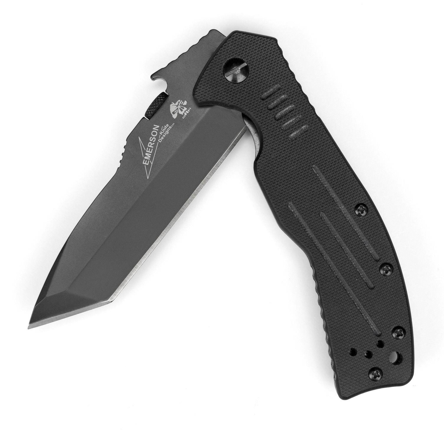 Kershaw 6044TBLK Emerson Cqc-8k Tactical Folding Knife - Tanto Point