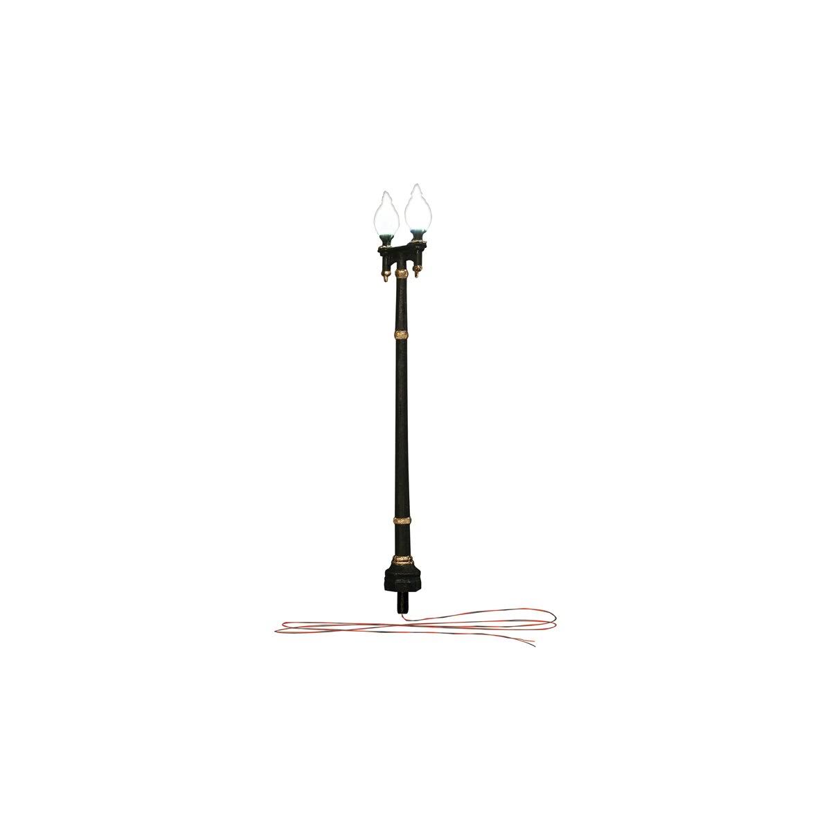 Woodland Scenics O-Scale Double Lamp Post Street Lights - 2-Pack
