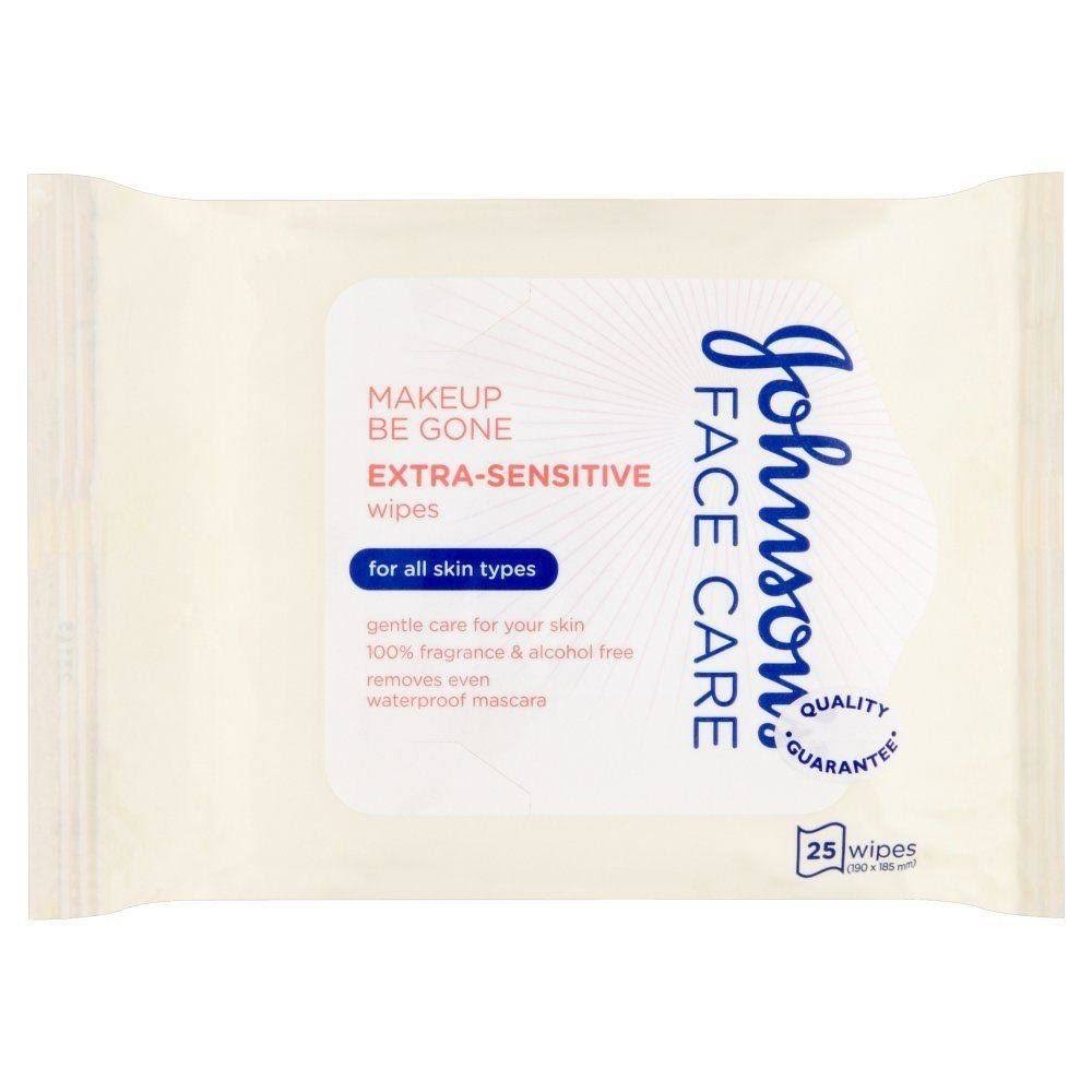 Johnson's Make-Up Be Gone 5 In 1 Extra-Sensitive Wipes - 25 Wipes