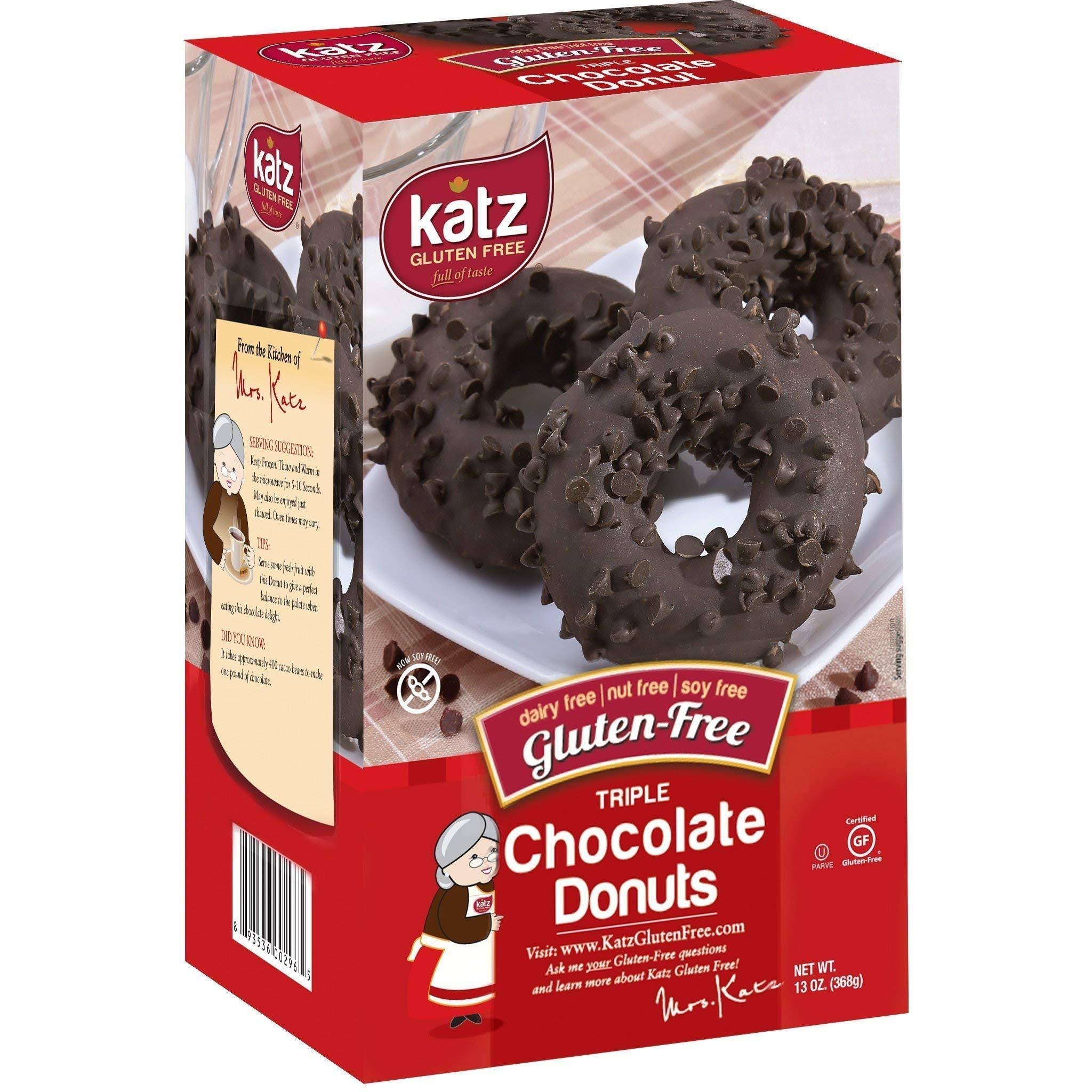 Katz Gluten Free Triple Chocolate Donuts | Dairy Free, Nut Free, Soy F