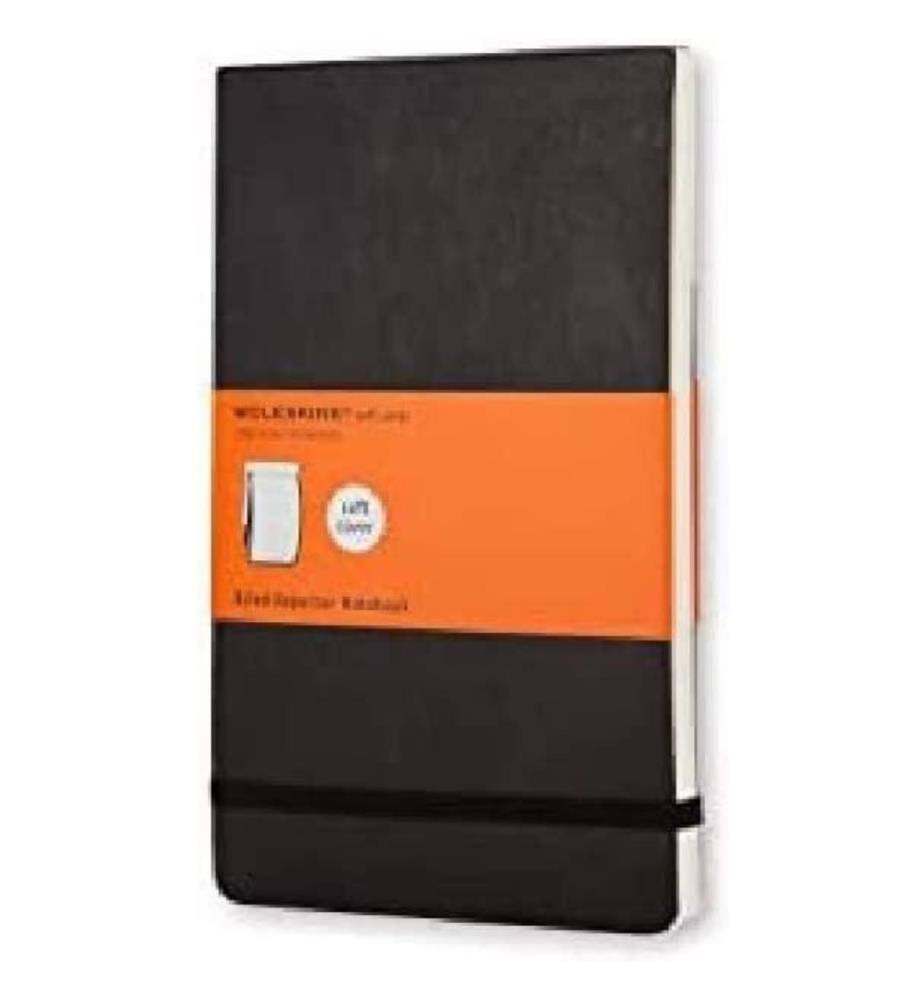 Moleskine Reporter Pocket Notebook - Ruled, Soft Cover, Black, 3.5 x 5.5