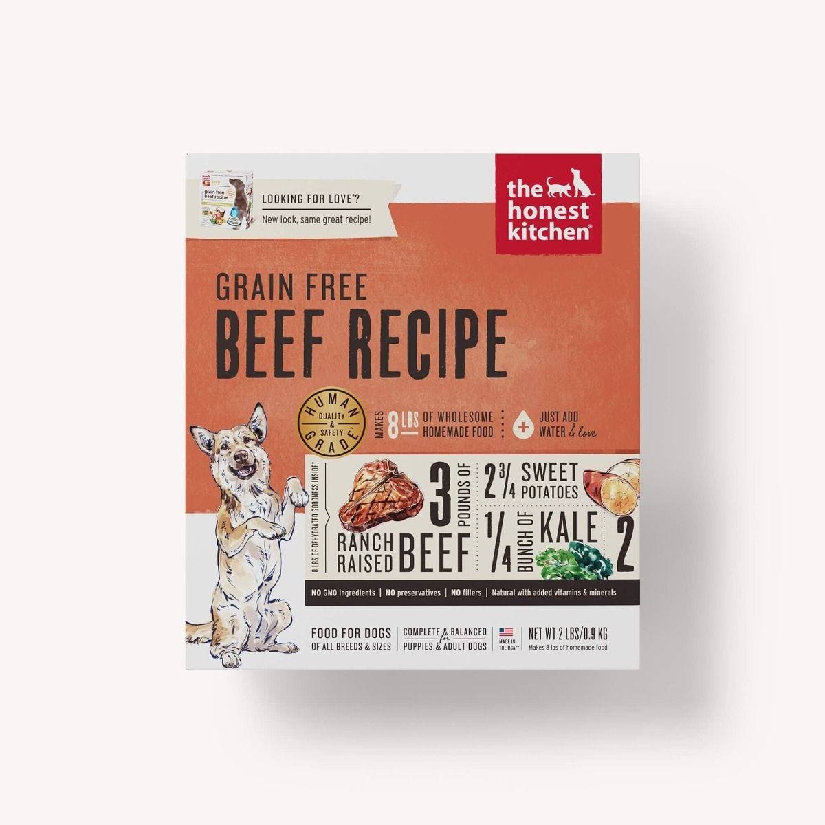 The Honest Kitchen Grain Free Dehydrated Dog Food Beef Recipe -- 2 lbs