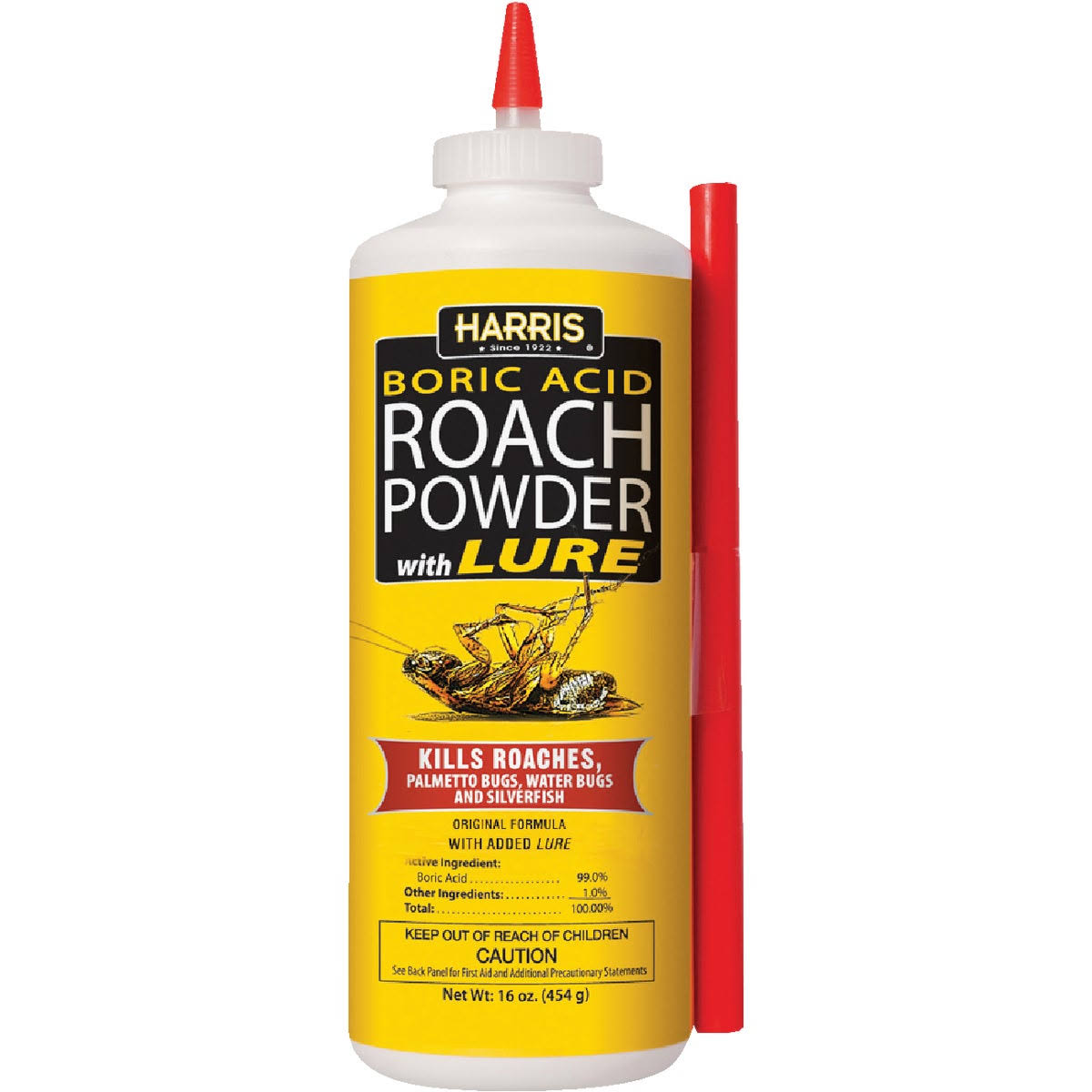 Harris Boric Acid Roach Powder Insect Killer - with Lure, 16oz