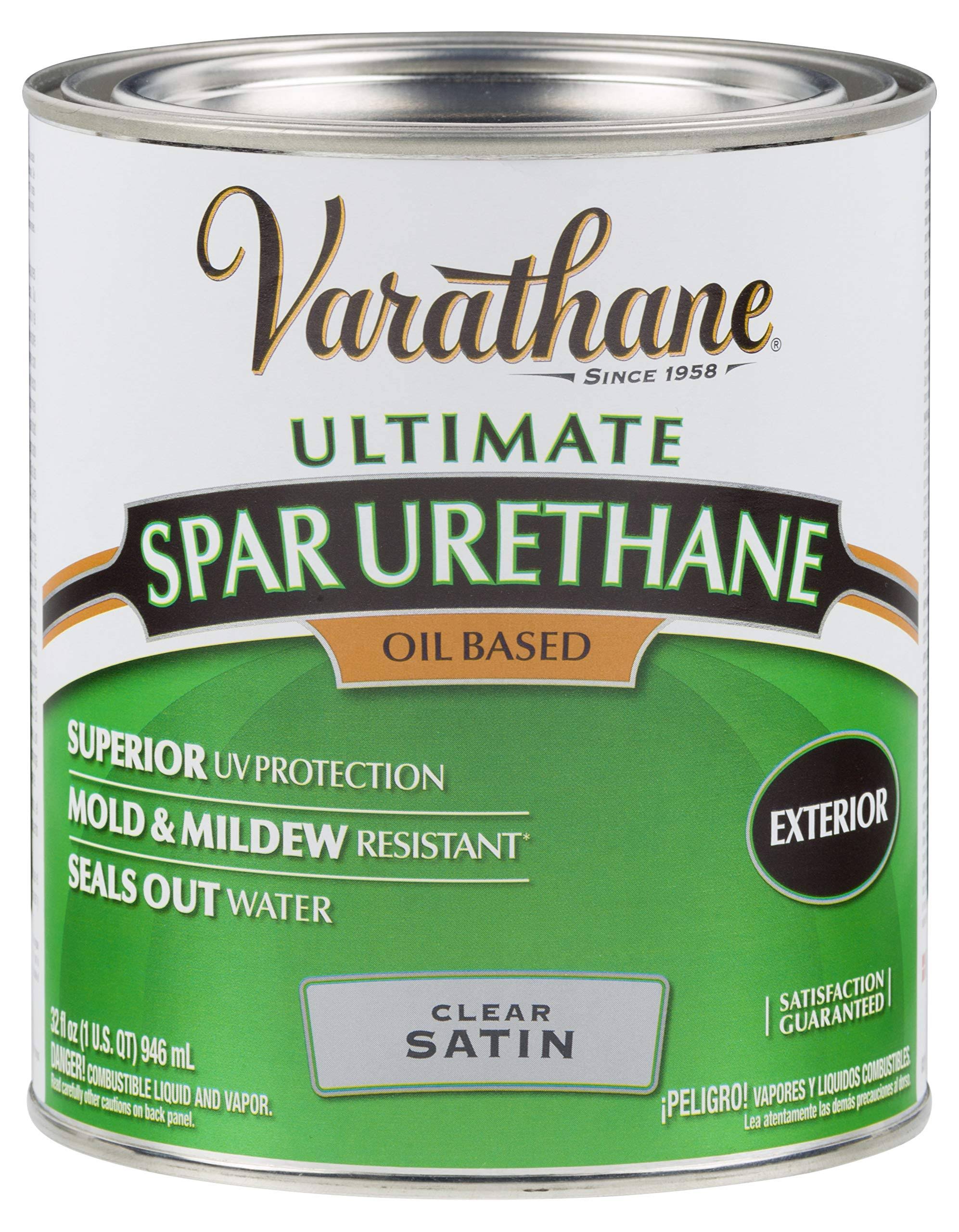 Rust-Oleum Varathane Clear Oil Based Spar Urethane - Satin, 1qt