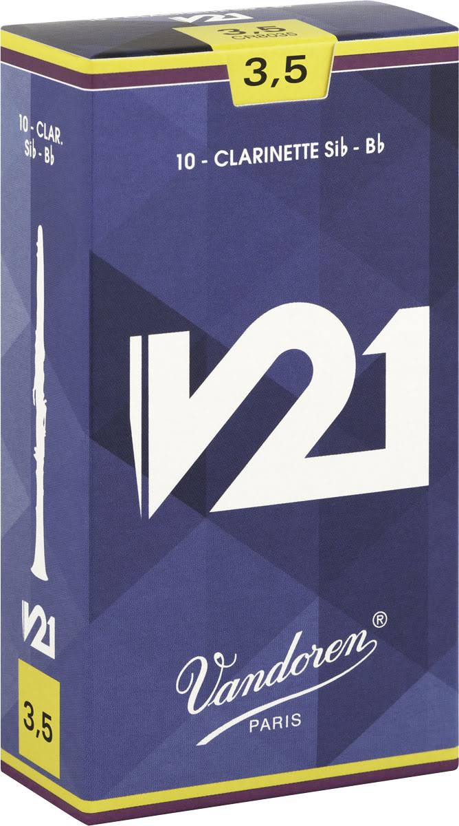 Vandoren V21 BB Clarinet Reeds - Strength 3.5, 10pk