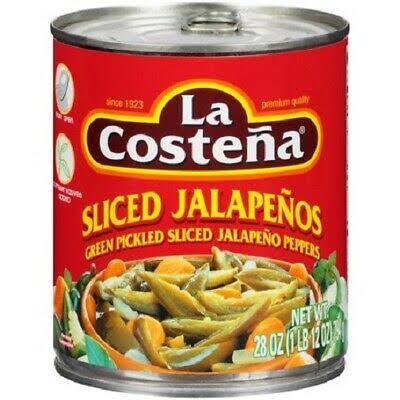 La Costena Green Pickled Sliced Jalapeno Peppers - 28oz