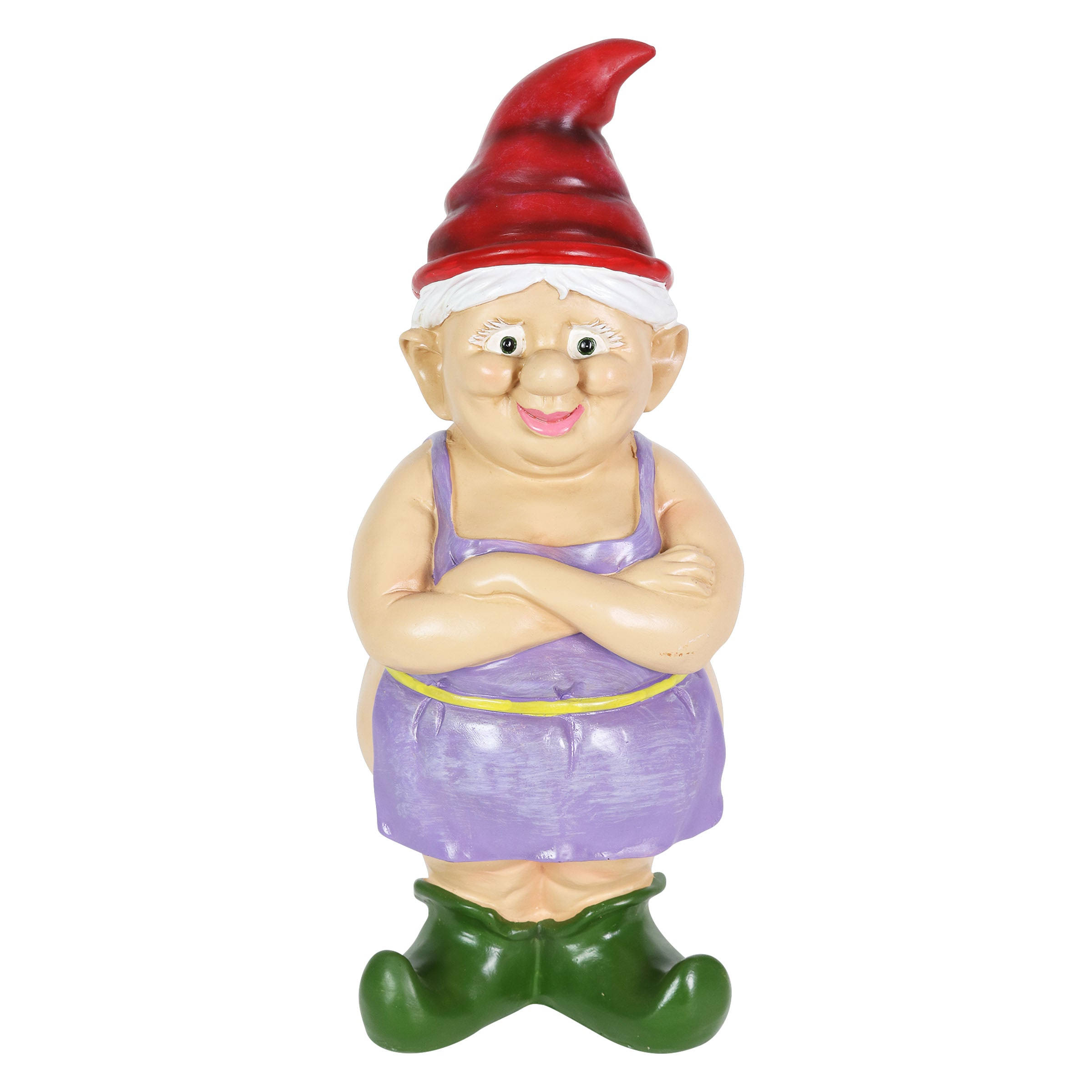 Exhart Good Time Buttocks Betty Naked Gnome Statue, 14 Inch - Resin - Multi
