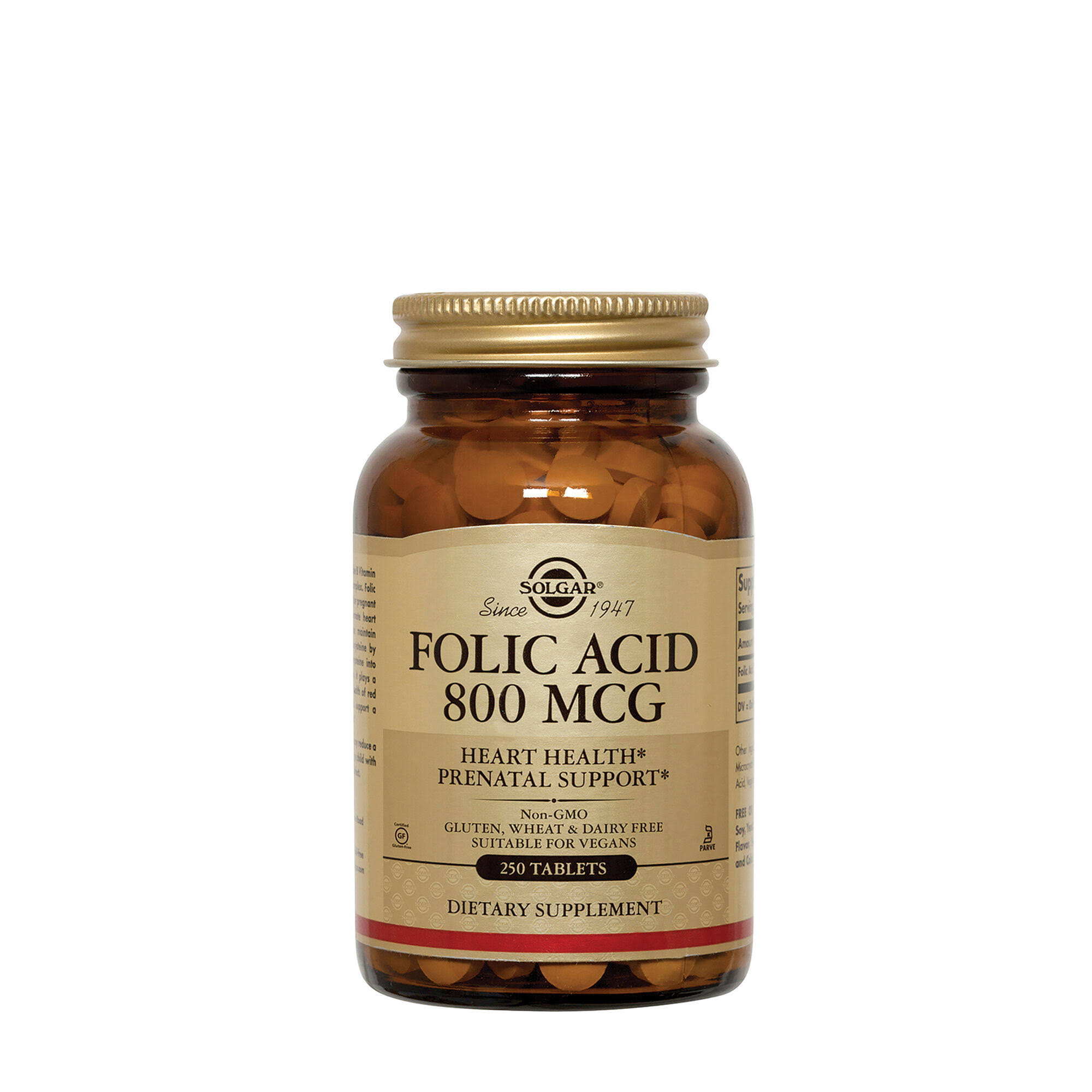 Solgar Folic Acid Supplement - 250 Tablets