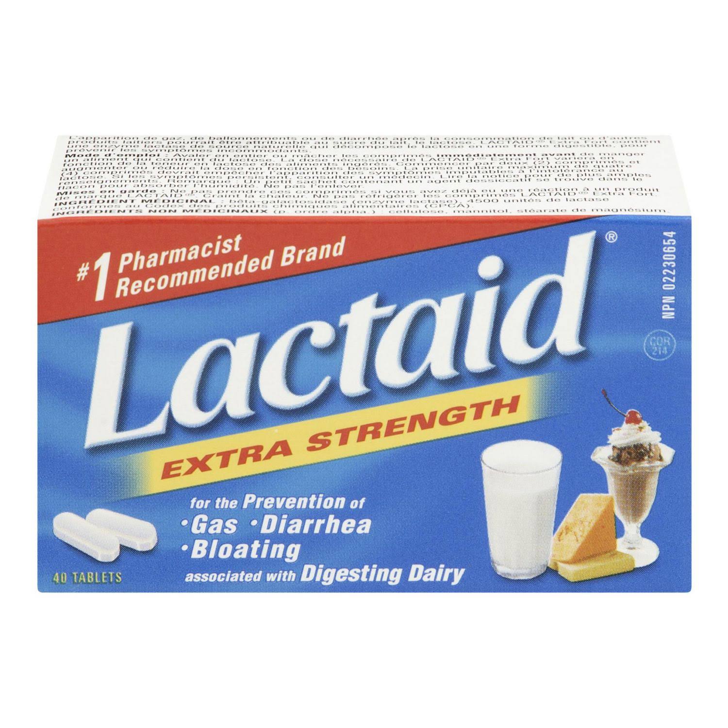 Lactaid Extra Strength - 40 Tablets