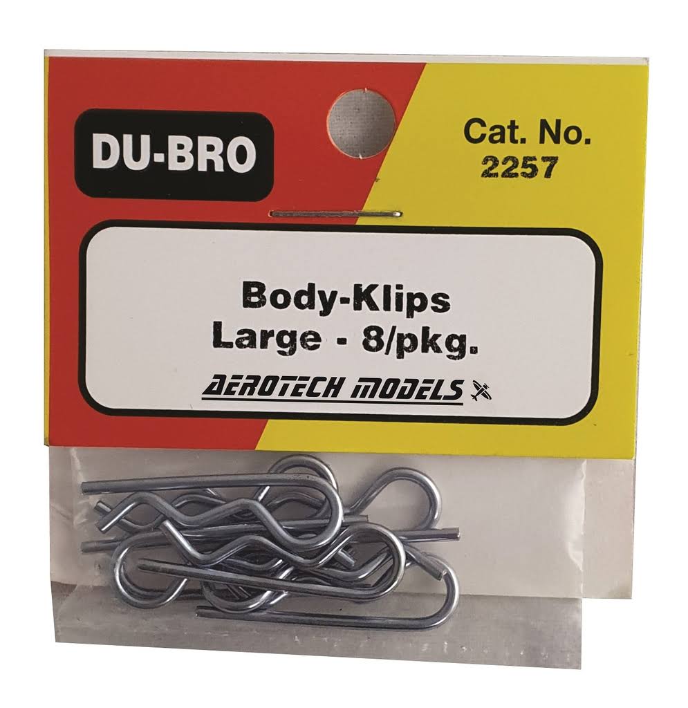 Dubro 2257 Steel Body Klips / Clips Large (8pcs)
