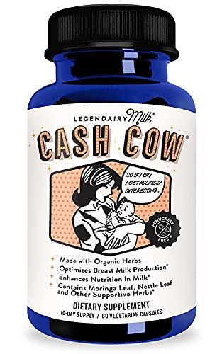Legendairy Milk Cash Cow - Contains Alfalfa and Moringa - Fenugreek Free - Certified Organic by QAI, Certified Vegan, Non-GMO Project Verified,