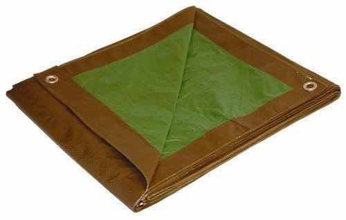 Foremost Dry Top Reversible Polyethylene Tarp - 10'x12', Brown And Green