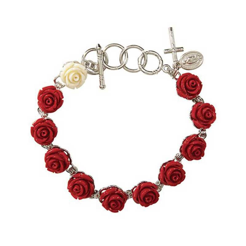 3 Creed Wc038 Rose Rosary Bracelet ($11.97 @ 3 min) - Silver