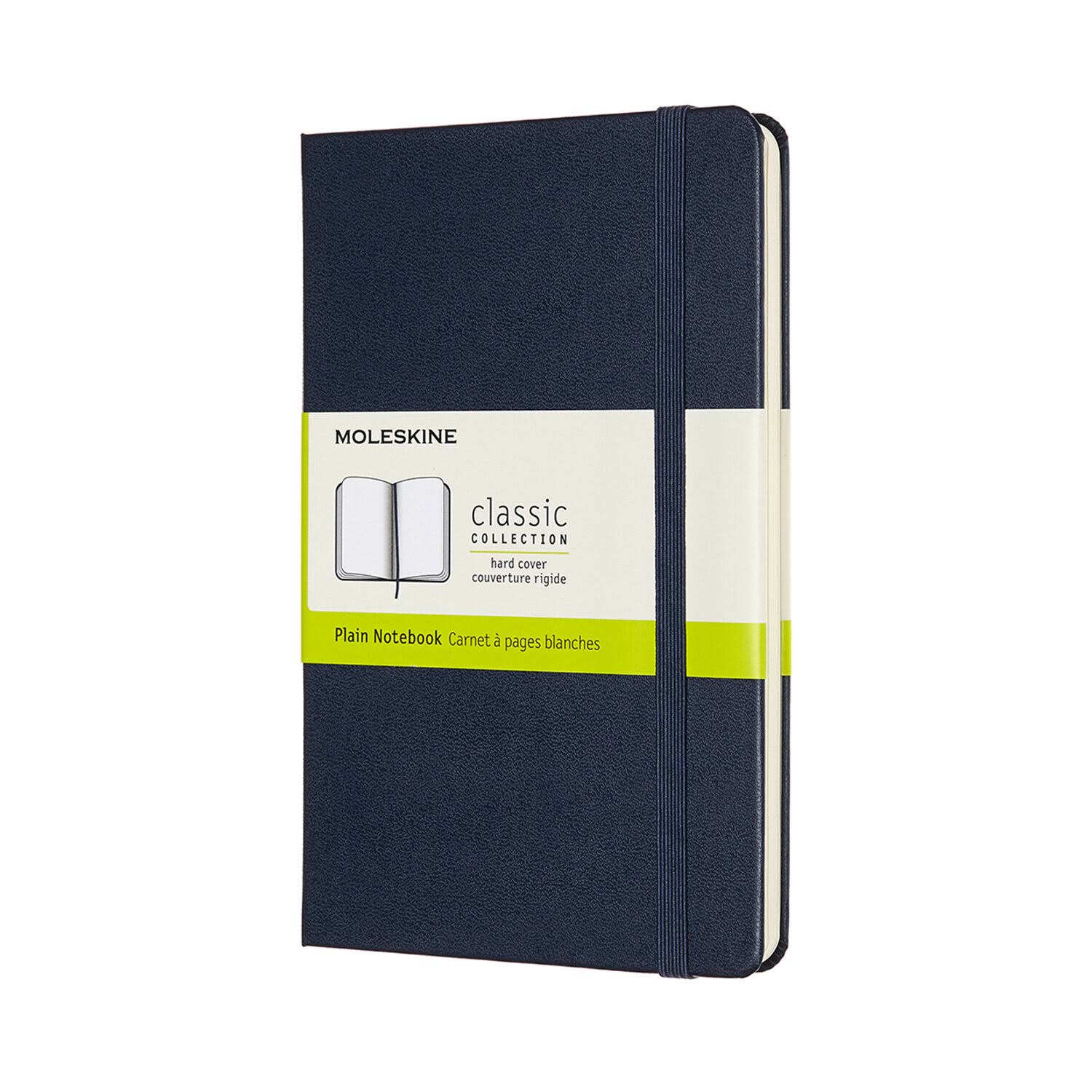 Moleskine Medium Plain Hardcover Notebook: Sapphire Blue