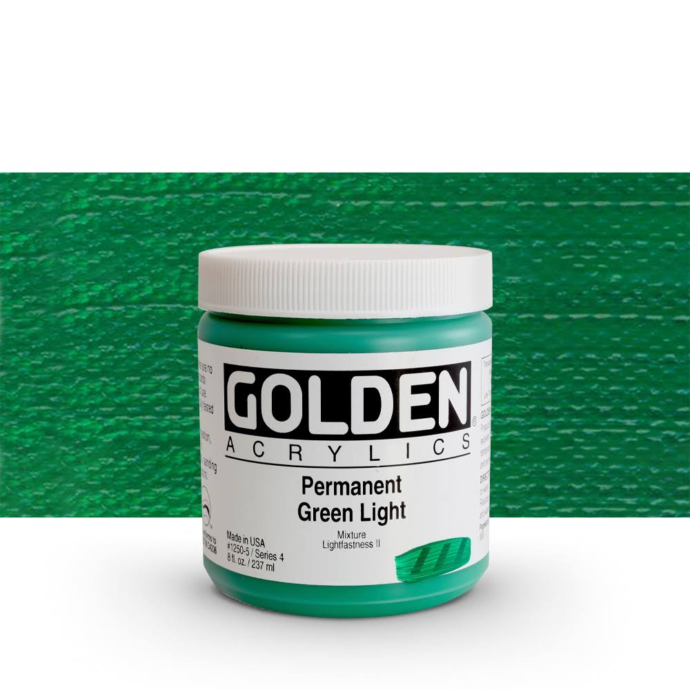 Golden : Heavy Body Acrylic Paint : 236ml : Perm Green Light