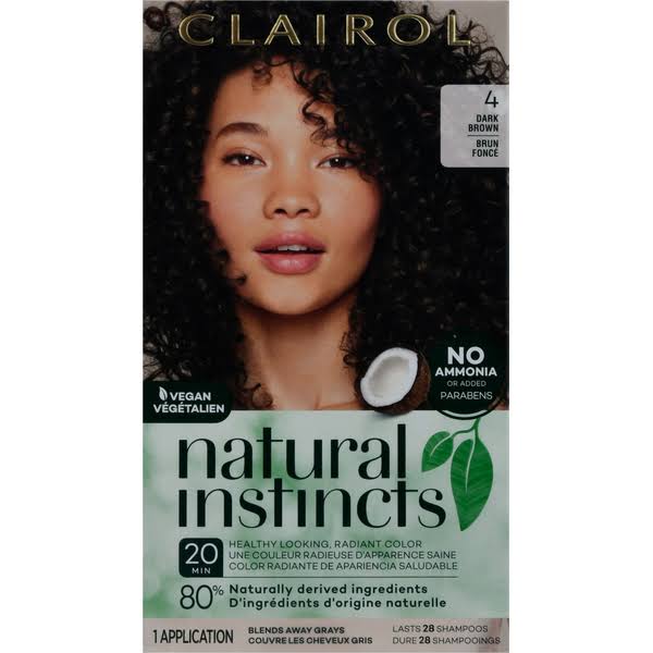Clairol Natural Instincts Semi-Permanent Hair Color - Dark Brown