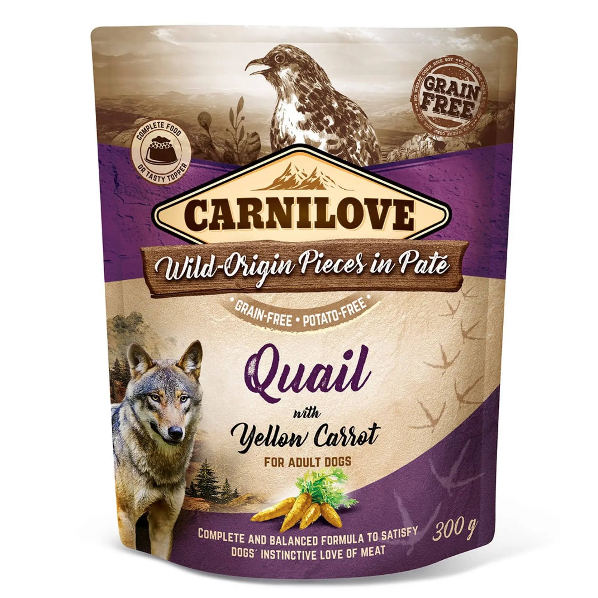 Carnilove Dog Pouch Quail With Yellow Carrot - 300g