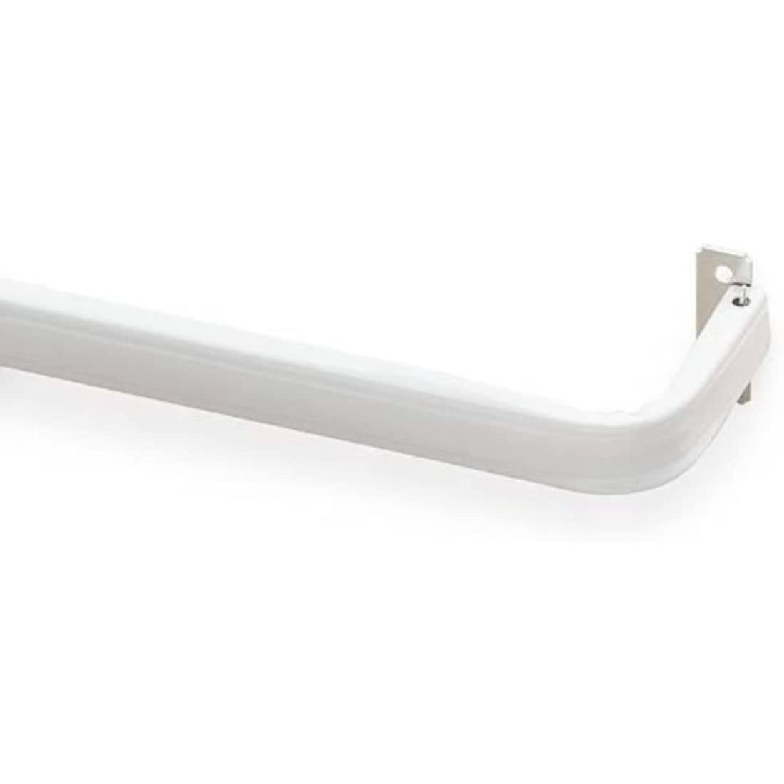 28 inch to 48 inch - Kirsch Super Duty Lockseam Curtain Rod with 1 1/4 inch Clearance, White