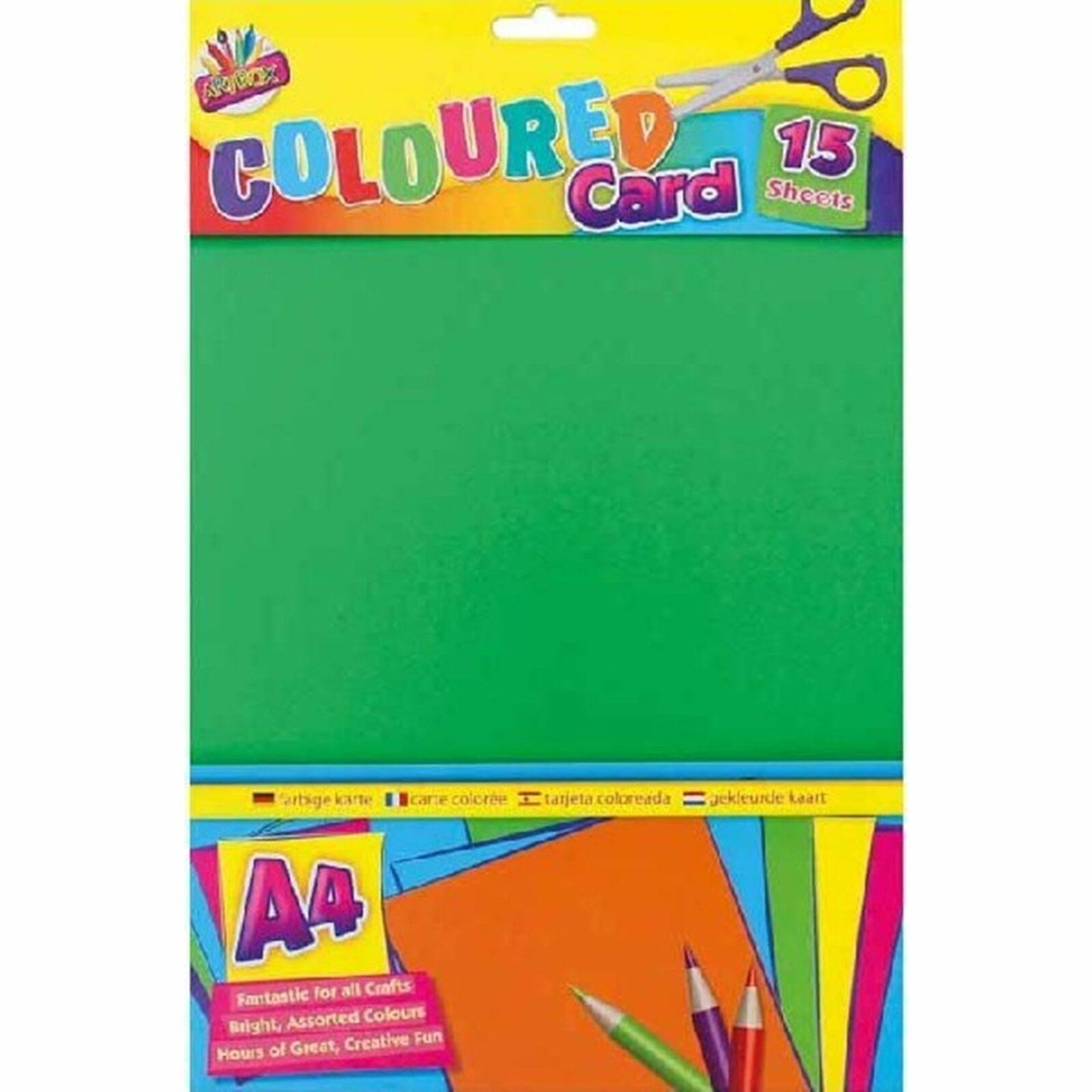 A4 Coloured Card 15 Sheets