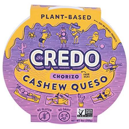 Credo Foods, Chorizo Cashew Queso, 9 Ounce, Size: One Size