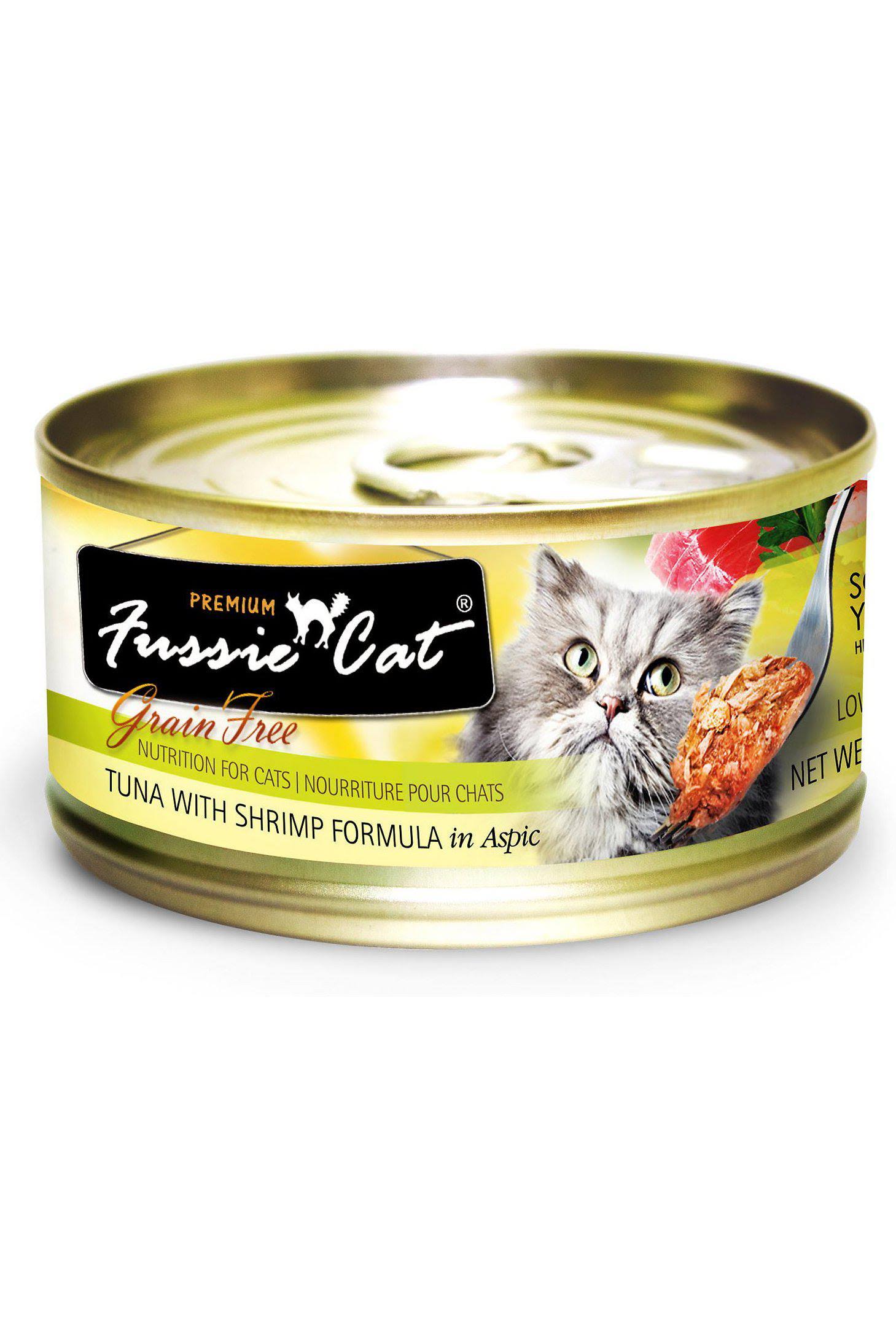 Fussie Cat Tuna with Shrimp Formula in Aspic Grain-Free Canned Cat Food
