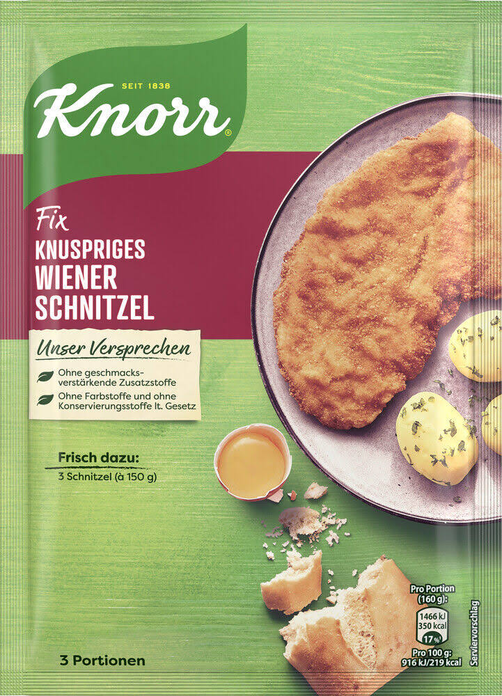 Knorr Fix Crispy Viennese Schnitzel 90g Bag