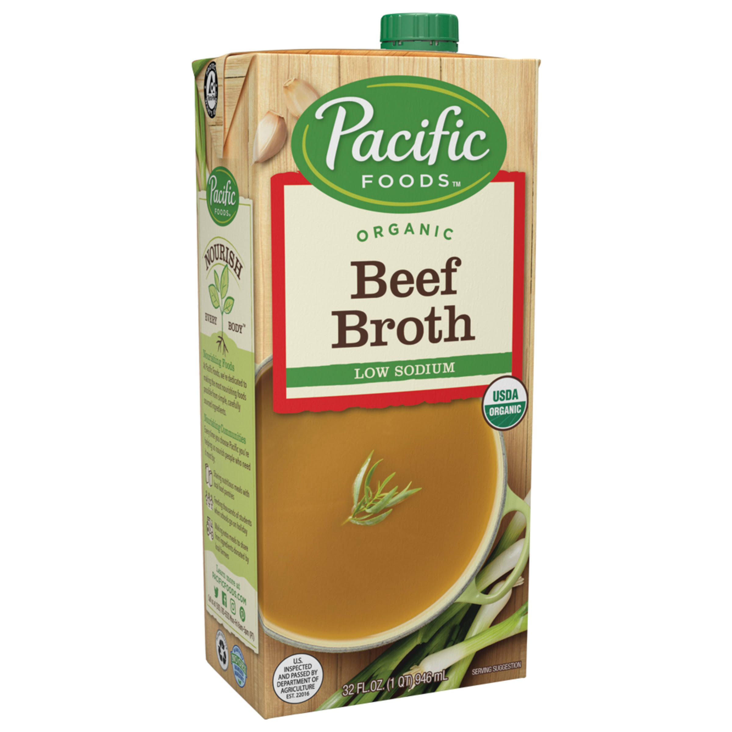 Pacific Natural Foods Organic Low Sodium Beef Broth - 946ml