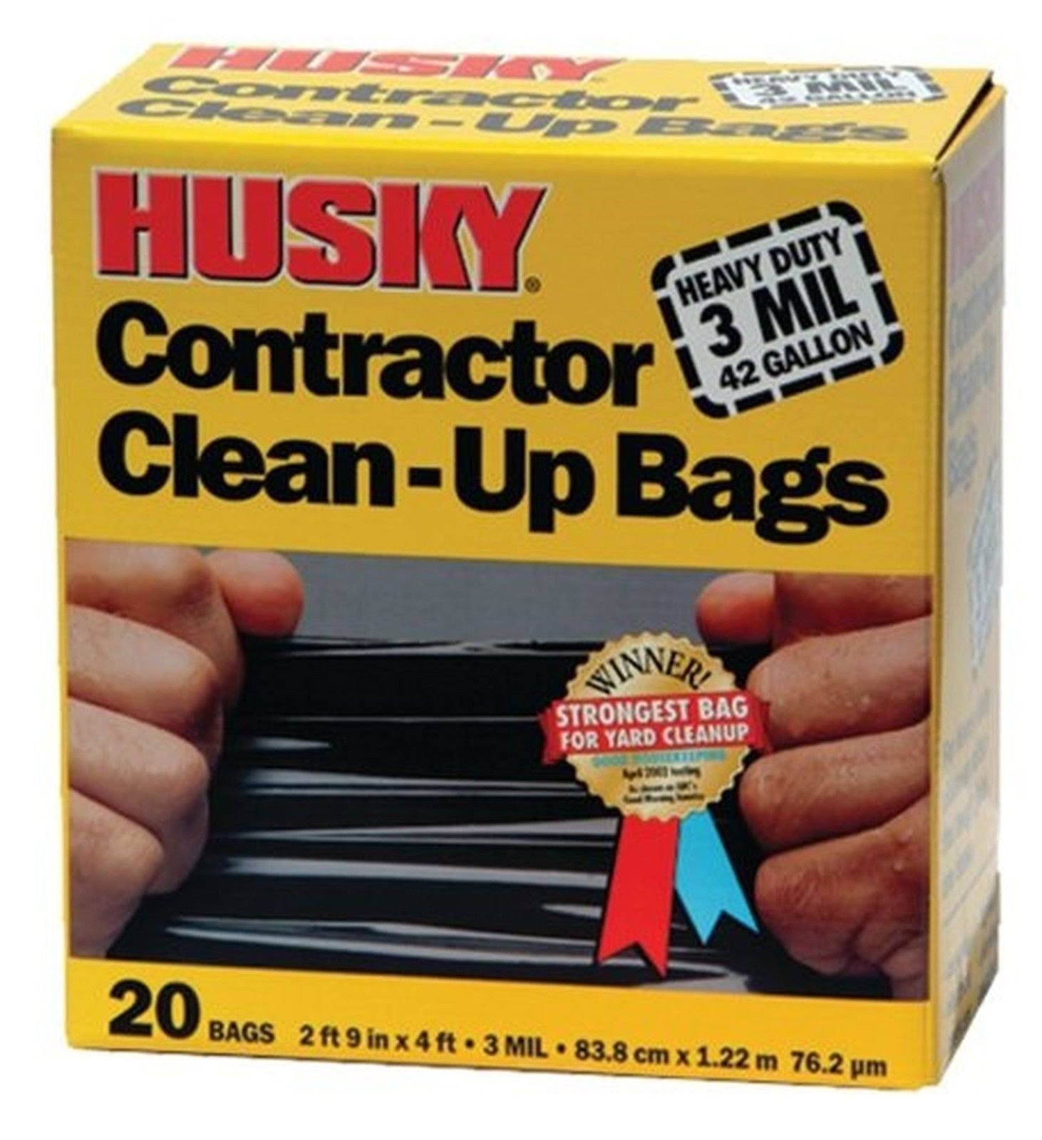 Husky Contractor Clean-up Bags - 42gal, x20