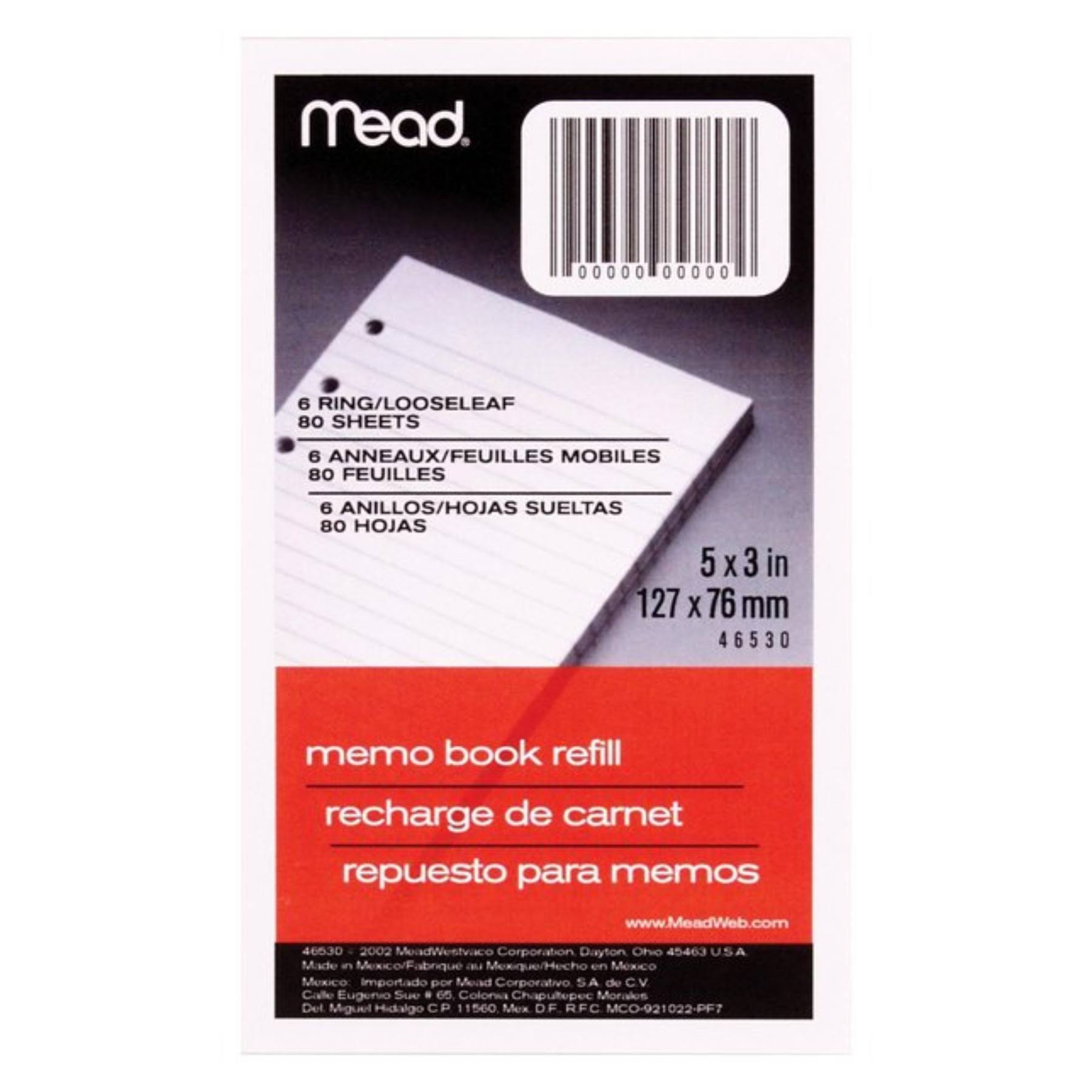 Mead Memo Book Refill - 80 Sheets
