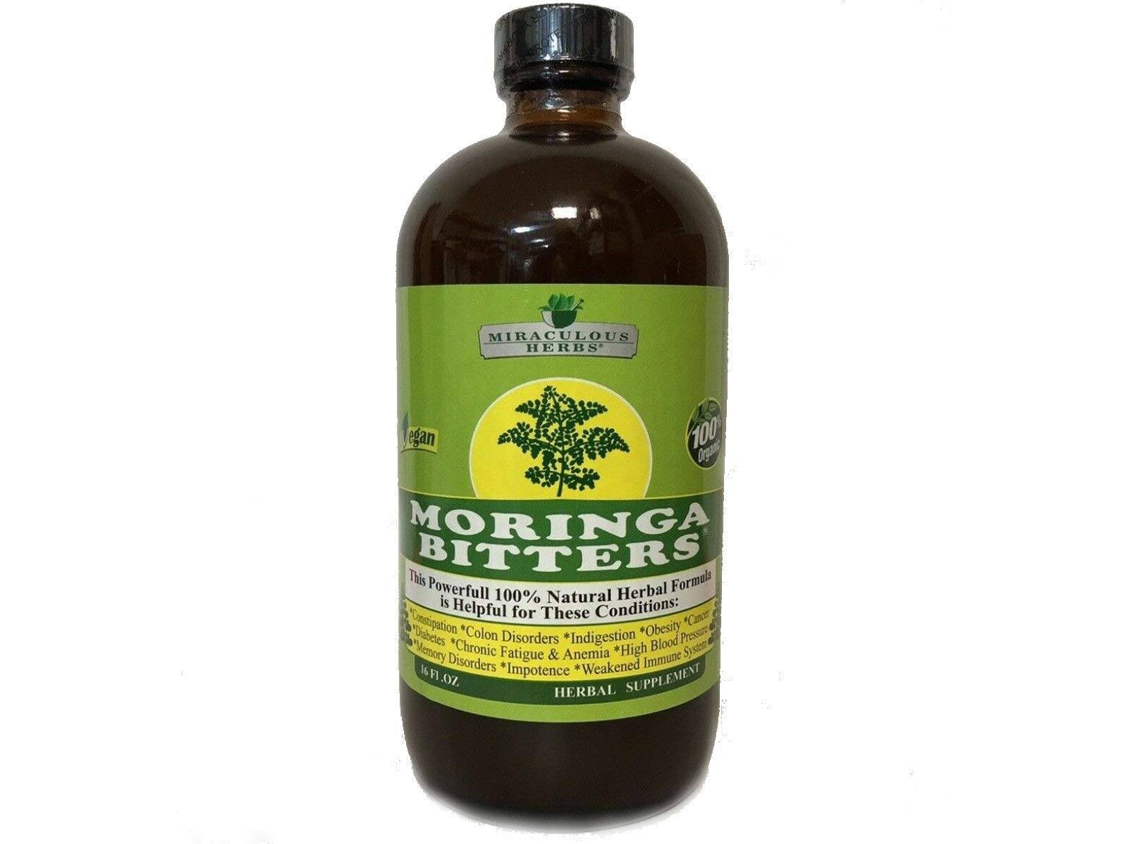 Moringa Bitters 16oz ~ 100% Natural Herbal Formula ~ A Blend of