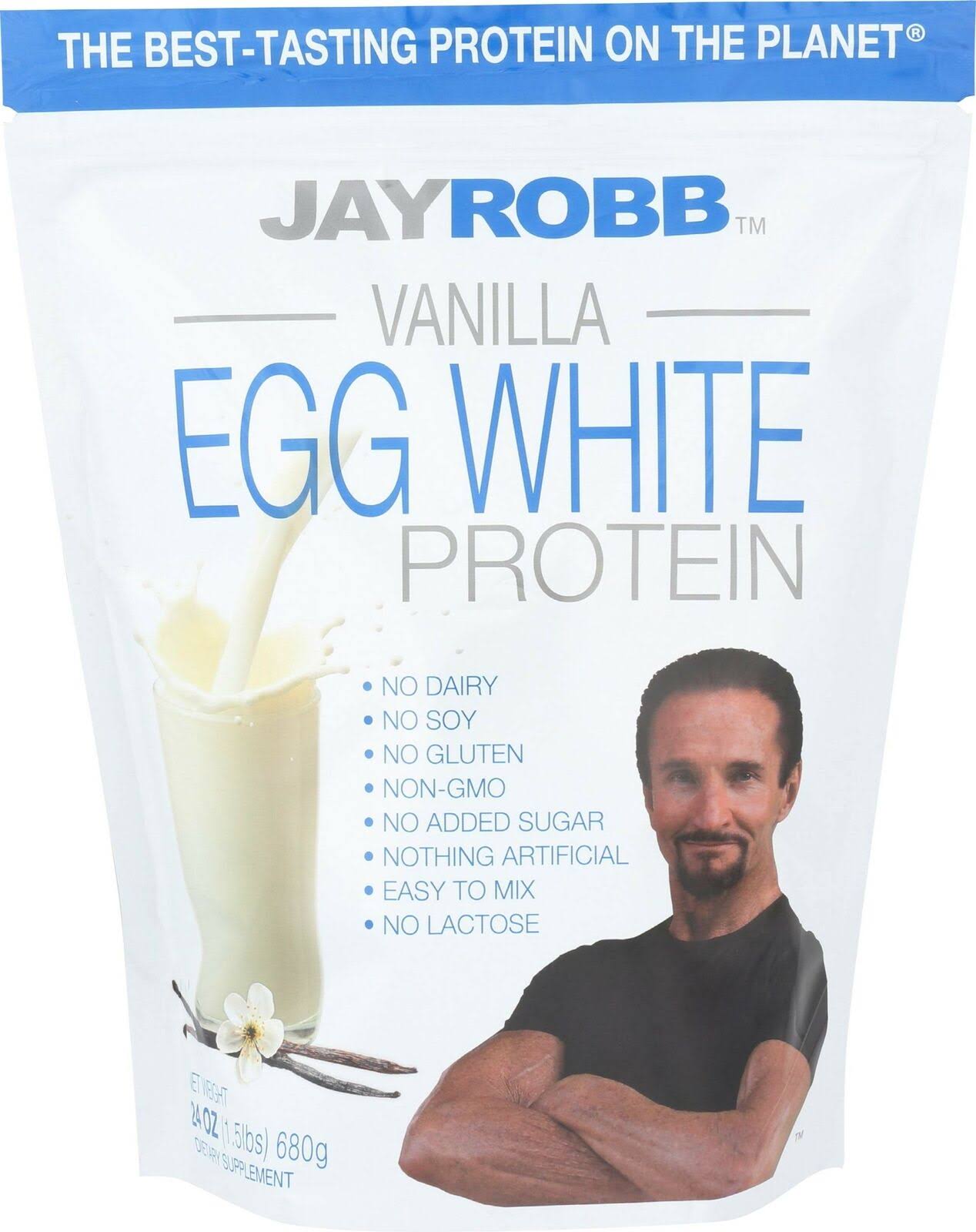 Jay Robb Egg White Protein Powder - Vanilla, 24oz