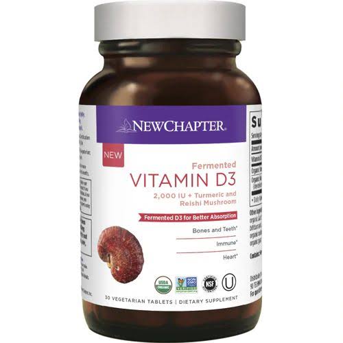 New Chapter Kosher Fermented Vitamin D3 Supplement - 30 Tablets