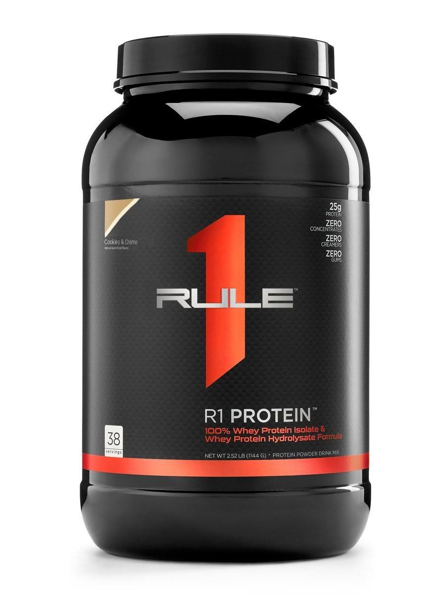R1 Protein Whey Isolate/Hydrolysate Rule 1 Proteins Cookies & Creme 38 Servings