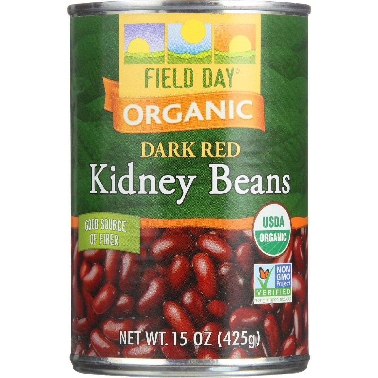 Field Day Organic Dark Red Kidney Beans - 15oz