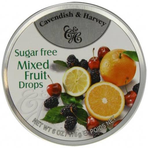 Cavendish & Harvey Sugar Free Mixed Fruit Drops - 175g