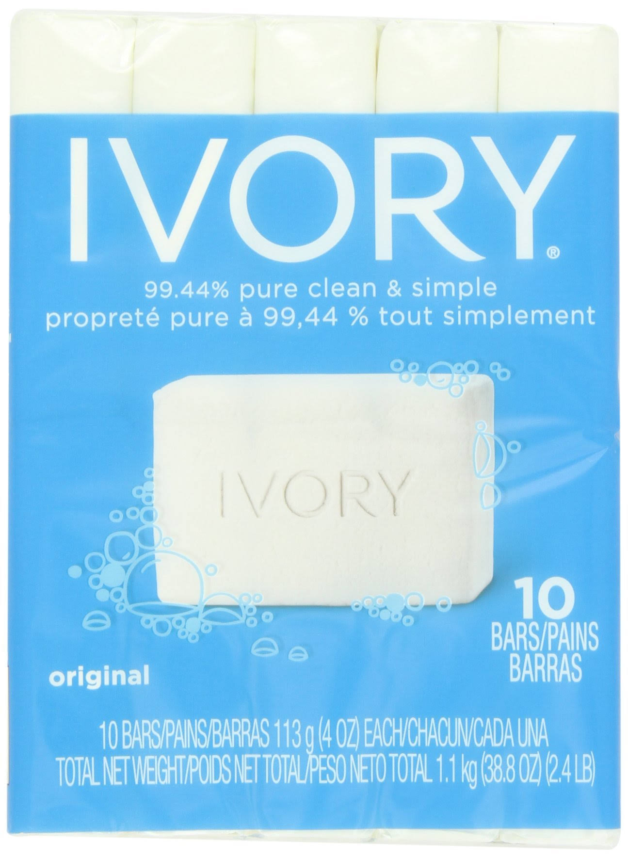 Ivory Original Bath Bars - 10 Pack