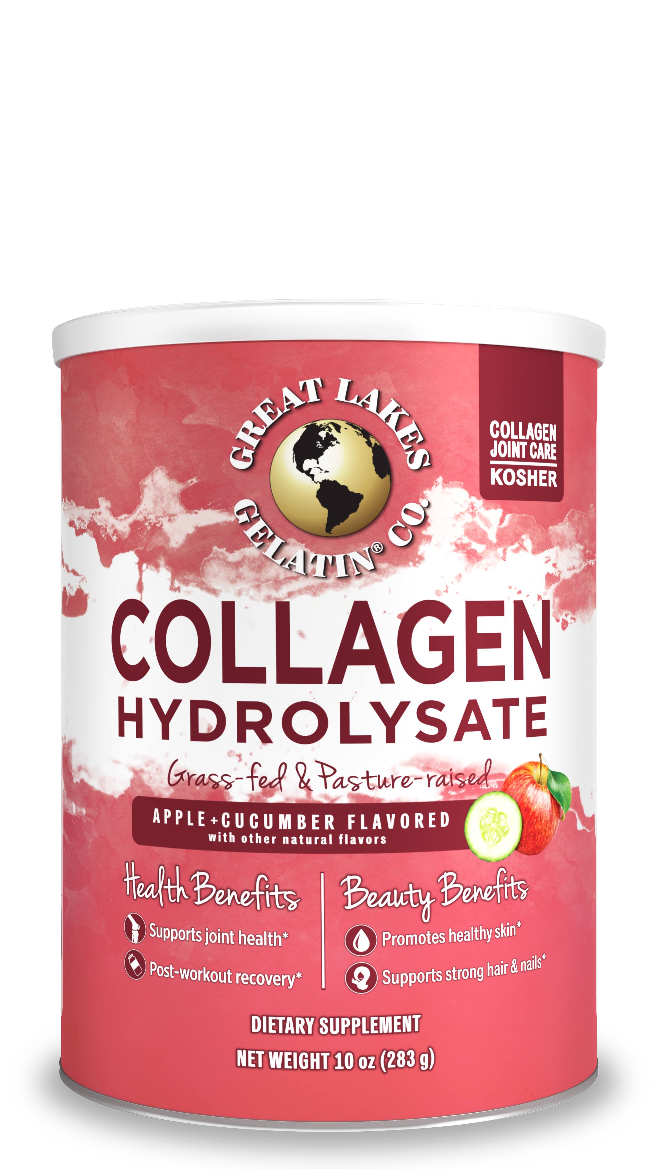 Great Lakes Gelatin - Collagen Hydrolysate, Apple + Cucumber Flavored