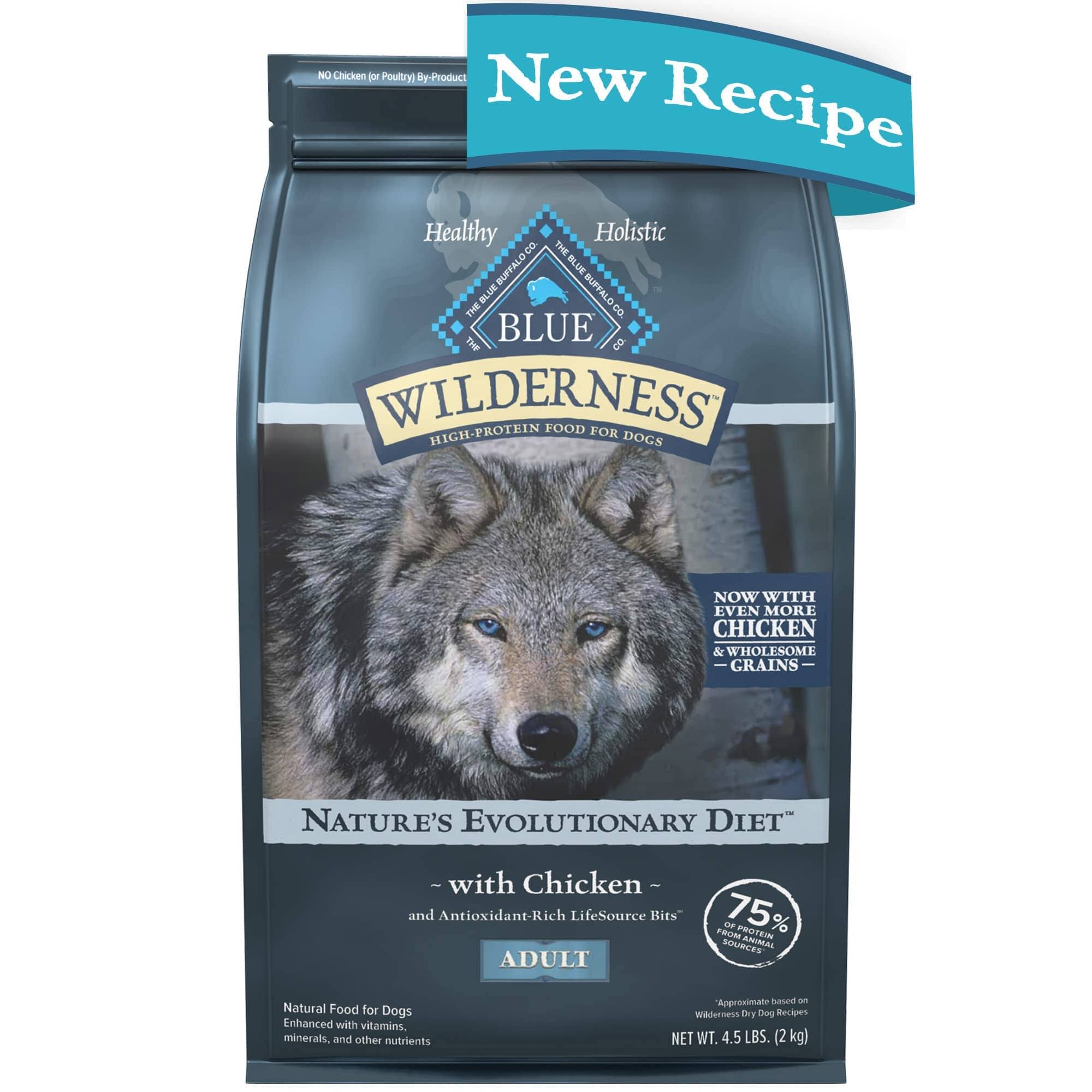 Blue Buffalo Wilderness Adult Chicken Dry Dog Food, 4.5-lb Bag
